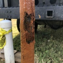 high sediment/iron in hard pipe