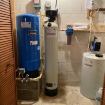 multistage, pressure tank, sediment filter and a solution feeder