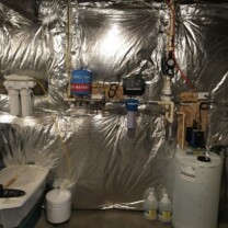 reverse osmosis, sediment filter, constant water pressure system and a solution feeder