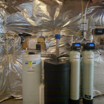 ultraviolet disinfection light, solution feeder, water softener, multimedia tank, sediment filter, constant water pressure system