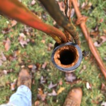 clogged well pipe