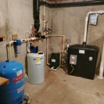 pressure tank, sediment filter, Solution feeder amd a radon remediation system