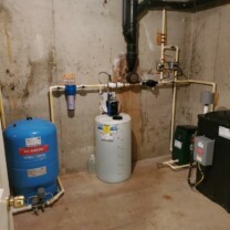 pressure tank, sediment filter, Solution feeder amd a radon remediation system