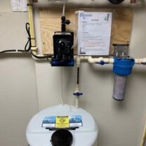 Chemical Feeder, Static Mixer and Sediment Filter