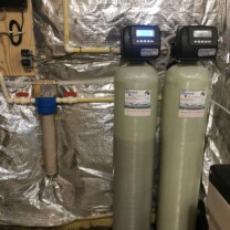 constant pressure system, sediment filter, water softener and an acid neutralizer