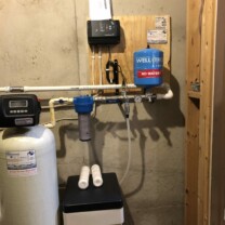 Water Softener, Sediment Filter and a constant pressure system