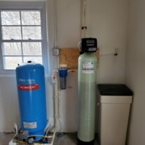 Water Softener, Sediment Filter and a Pressure Tank