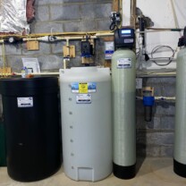 Solution Feeder, Water Softener and Sediment Filter