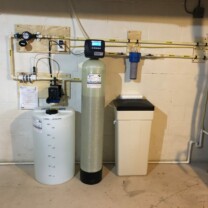 Chemical Feeder, water softener and sediment filter